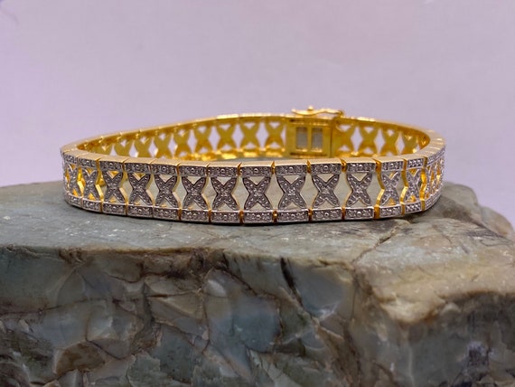 18k Yellow Gold Over Bronze 8mm Rope Link Bracelet With Magnetic Clasp -  MA595 | JTV.com
