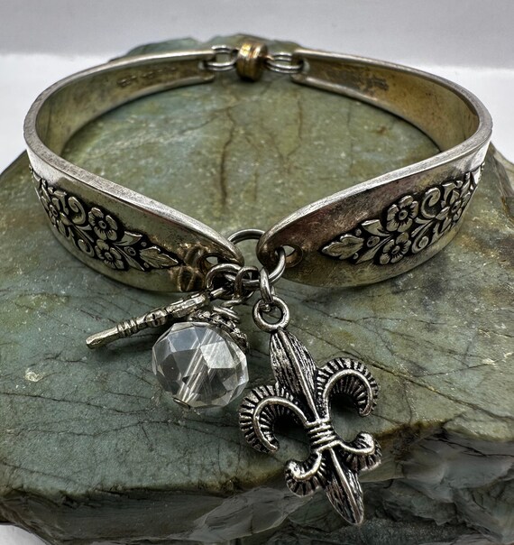 Vintage Flatware Bracelet with Magnetic Closure 7… - image 2