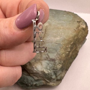 Sterling Silver Love Pendant 3/4” (2777)