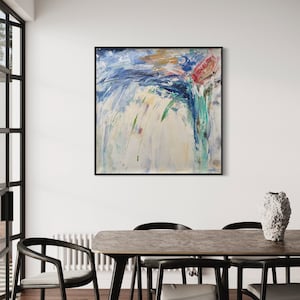 Unique Hand Painted Abstract Art 80x80cm Mixed Media Contemporary Collage