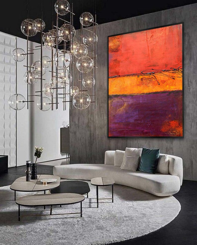 Abstract Purple Abstract Wall Art Original Wall Art Lake Etsy