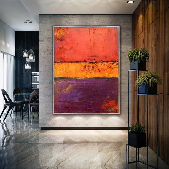 Abstract Purple Abstract Wall Art Original Wall Art Lake Etsy