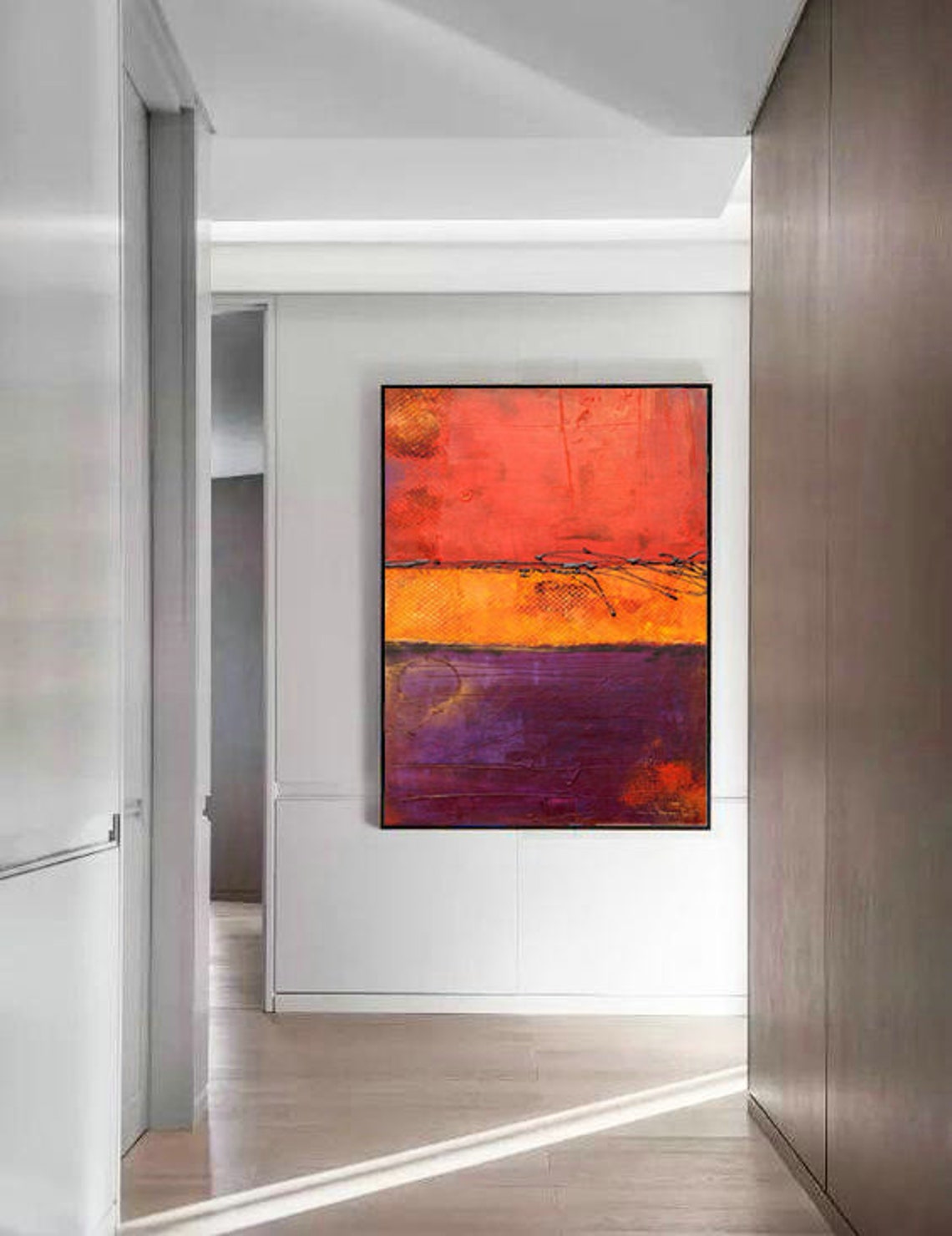 Abstract Purple Abstract Wall Art Original Wall Art Lake Etsy