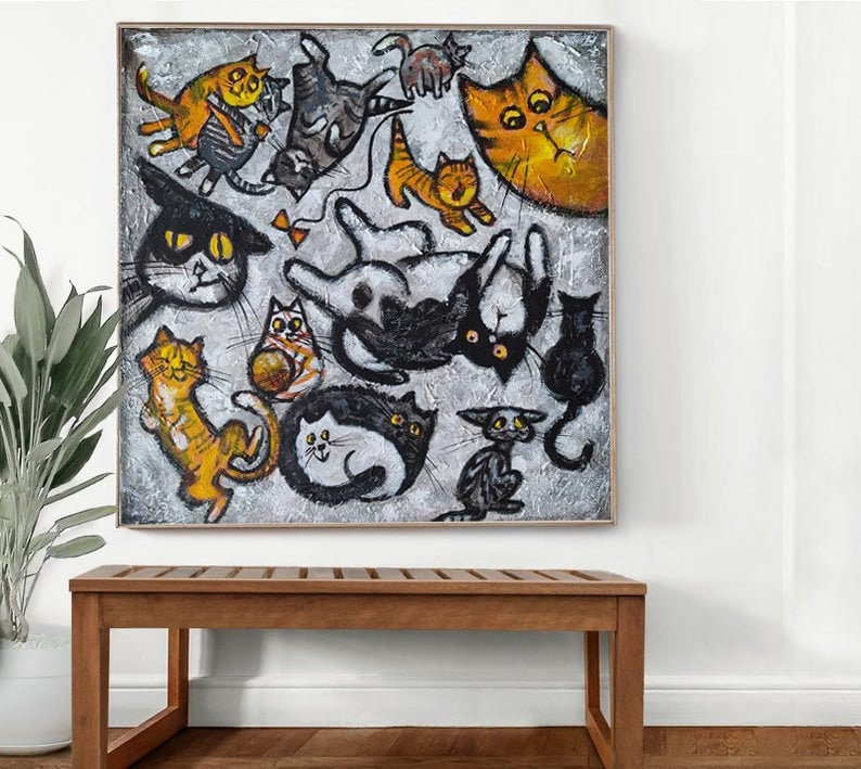 Abstract line art Abstract animal painting Single line | Etsy