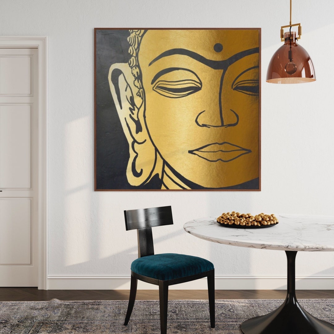 Gold Leaf Buddha Painting: Large Meditation Wall Art - Etsy
