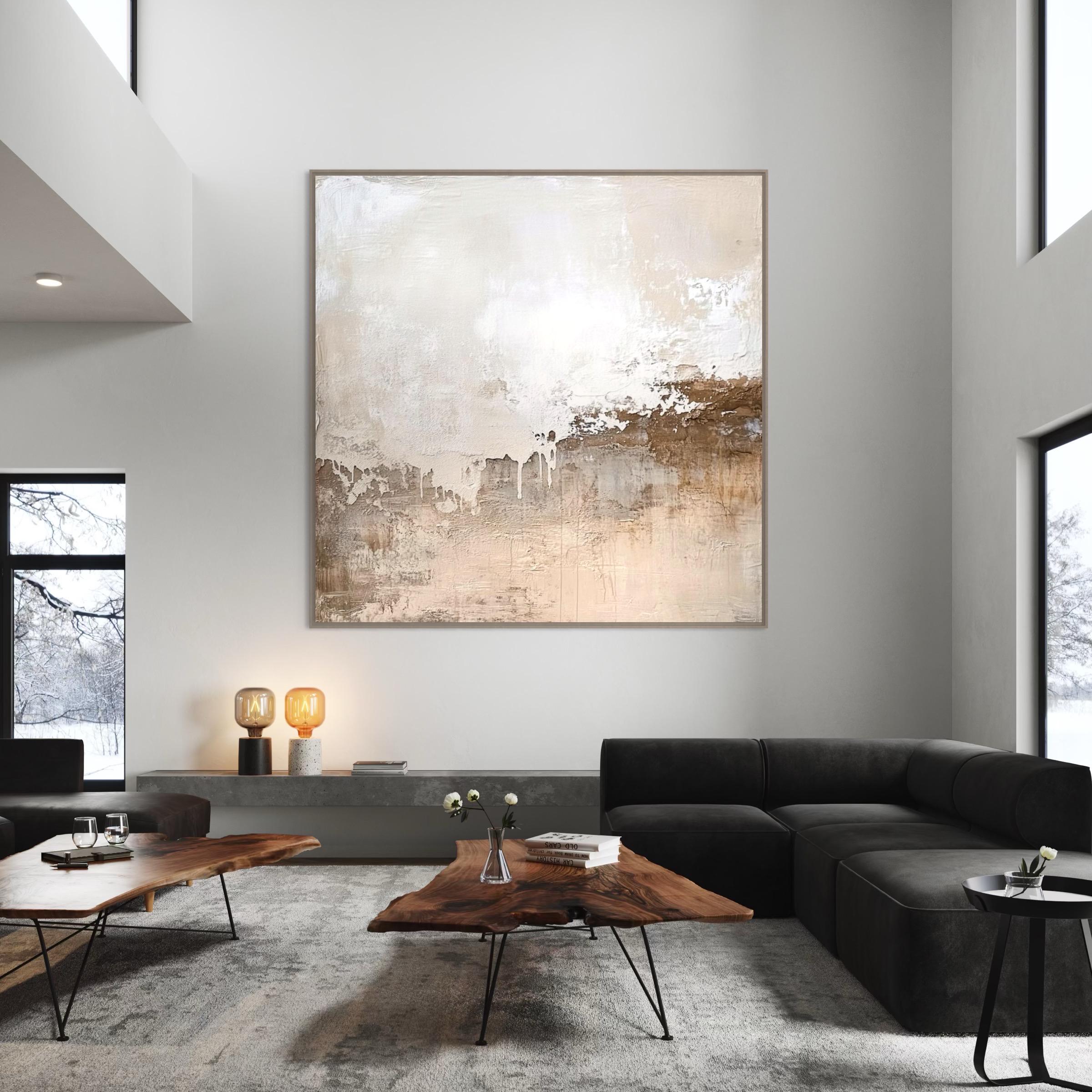 Wabi Sabi Beige Wall Art: Textured Abstract Painting - Etsy