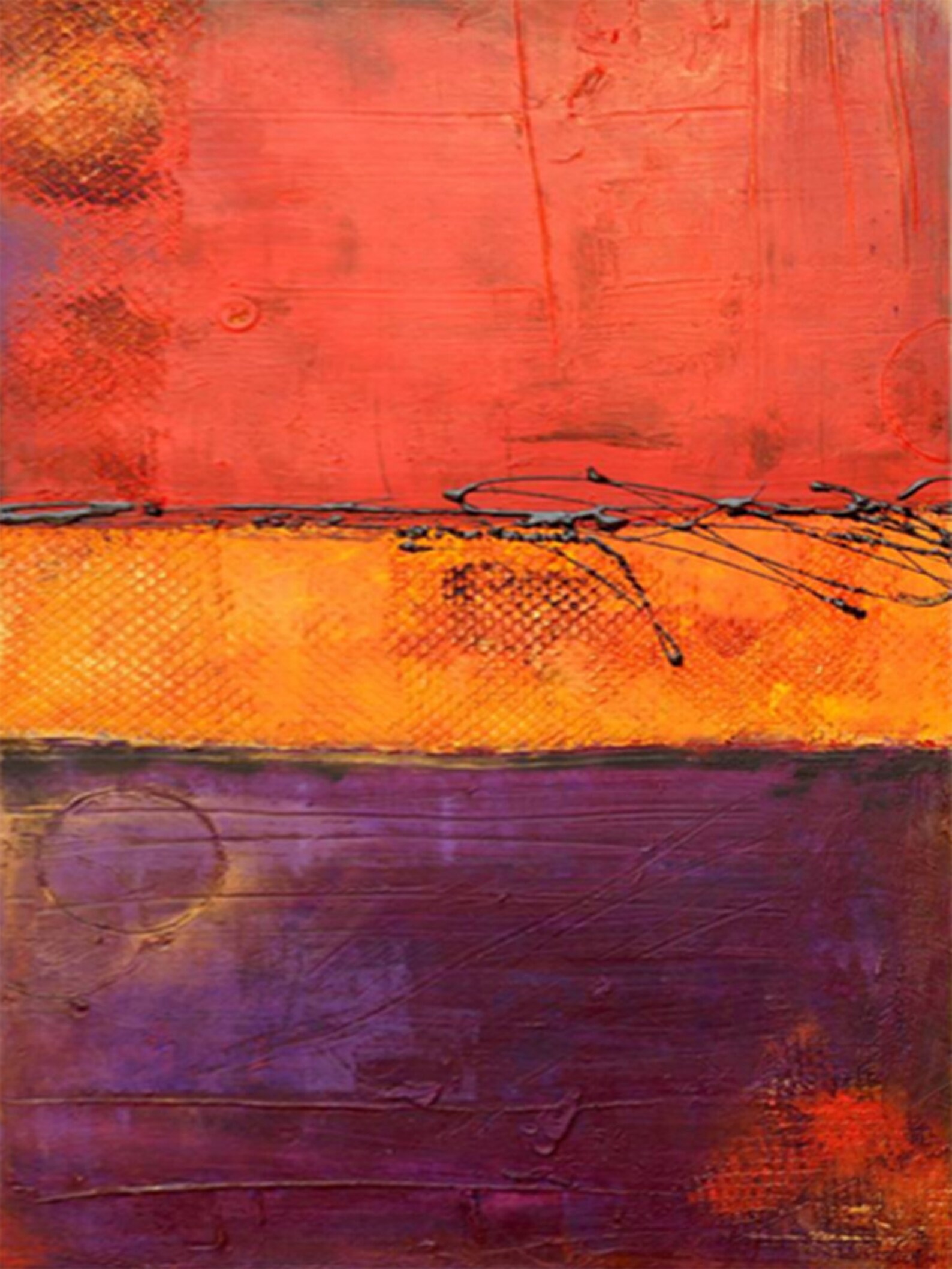 Abstract Purple Abstract Wall Art Original Wall Art Lake Etsy