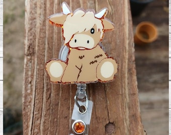 LOVEKITTY ID Badge Holder Teacher Nurse Great Gift Idea Cow Felt Retractable ID Badge Reel Name Badges Nursing Badge LOVEKITTY ID Badge Holder Teacher Nurse Great Gift Idea Cow Felt Retractable ID Badge Reel Name Badges Nursing Badge
