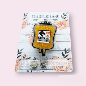 T-Rex DNA Badge Reel, Dinosaur Badge Pull, Male Nurse Gift, Nursing Student ID Holder