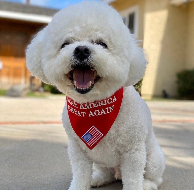 Trump Dog Bandana Make America Great Again MAGA Hankerchief Etsy
