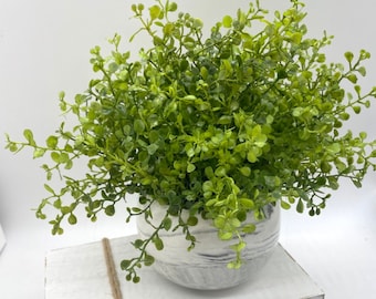 Lifelike Fake Plants Home Decor, Artificial Greenery for Office Desk, Realistic Houseplant in Ceramic Pot, Premium Kitchen Counter Decor