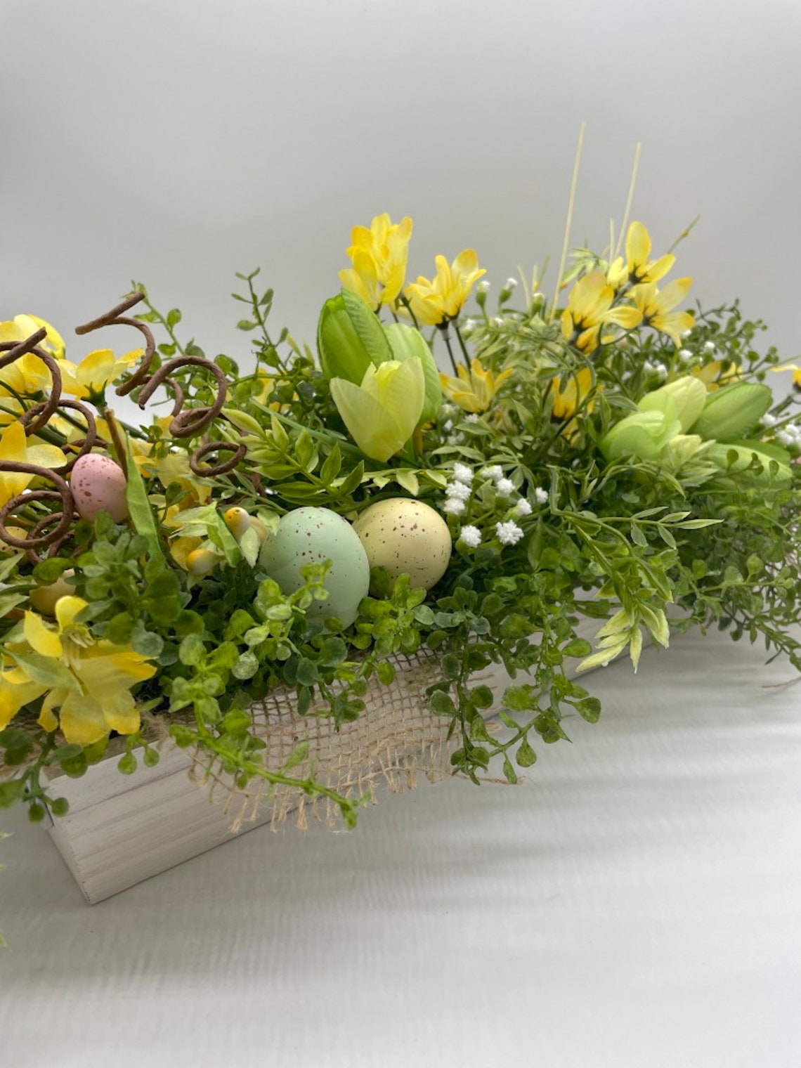 Easter Centerpiece for Dining Table Spring Arrangement With Etsy