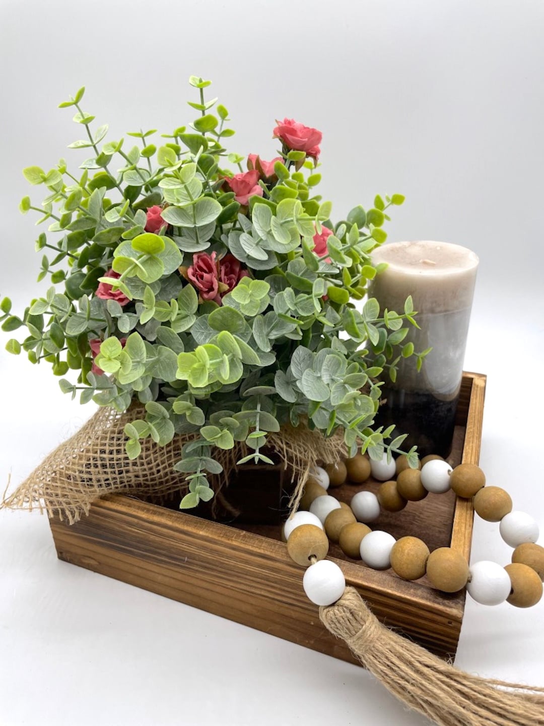 Fake Plants Coffee Table Tray SET Ottoman Tray With Etsy