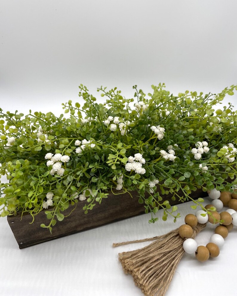 Greenery Centerpiece for Dining Table Fake Plants Arrangement Etsy