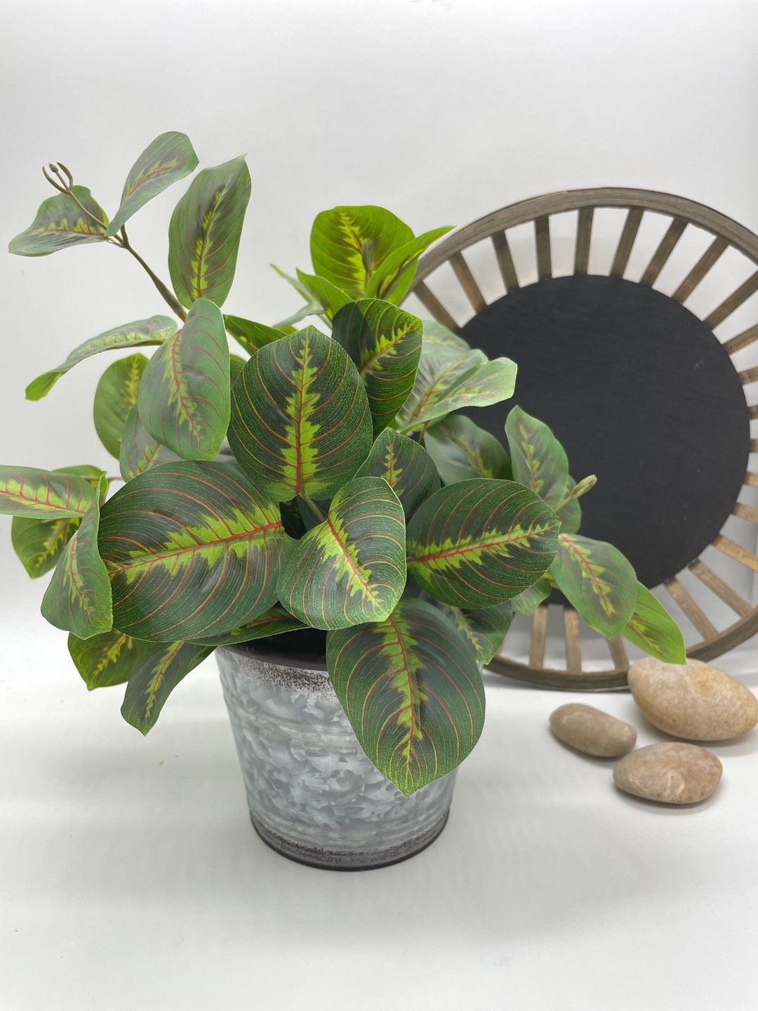 Fake Plants in Metal Pot, Faux House Plants, Realistic Looking