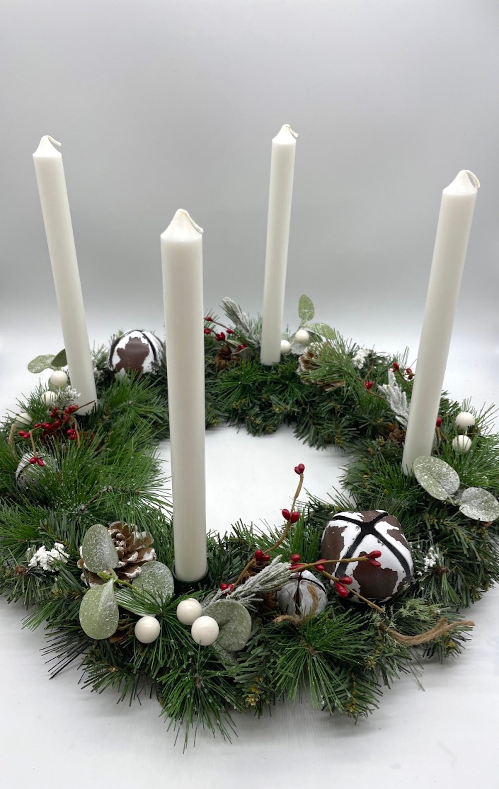 Advent Wreath Candle Holder Christmas Farmhouse Wreath for Etsy