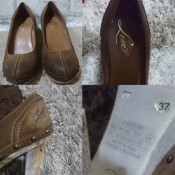 levi's brown leather shoes