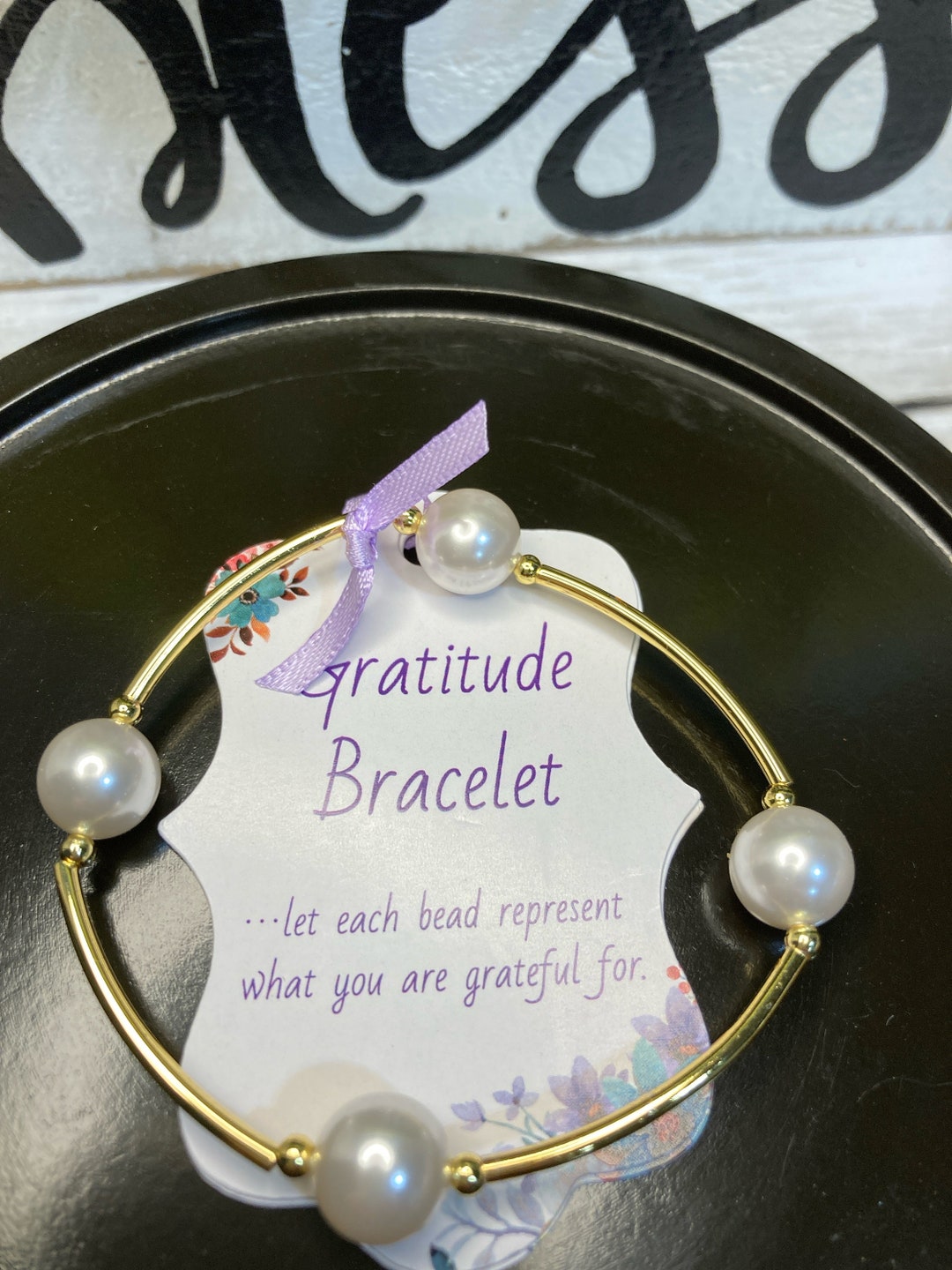 Tarnish Resistant/ Swarovski Crystal Pearl Gratitude Bracelet or Necklace Etsy