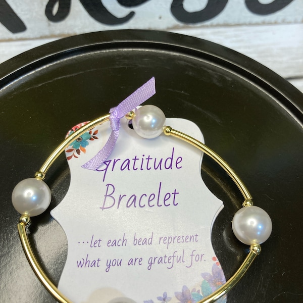 Tarnish Resistant/ Swarovski Crystal Pearl Gratitude Bracelet