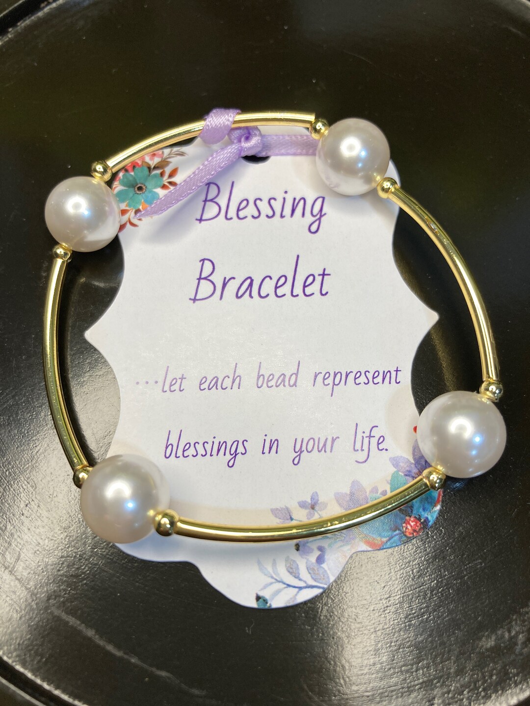 Tarnish Resistant Gold & Swarovski Crystal Pearl Blessing Etsy