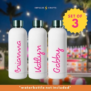 Love Island USA Name Decal Set – Personalized Islander Decal | Water Bottle Label | Villa-Inspired Font | Bachelorette Gift | Set of 3