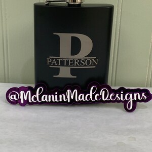 Monogrammed Hip Flask