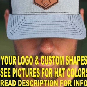 Custom Logo hat, Bulk Custom leather Patch Hat, Bulk hats, Leather patch hat, logo hats, business merch, Gift, Holiday, winter hat