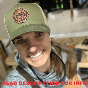 Custom Leather Patch Hats, Richardson Hats, Logo Hats, Laser Engraved Leather Patch, Company Logo Hat, Personalized Hats, Business Swag