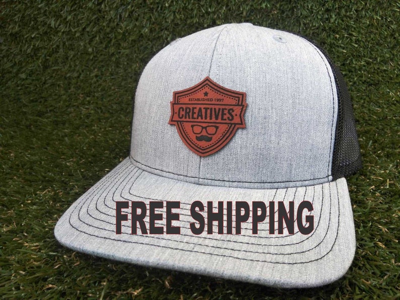 Custom Logo Hat Personalized Mens Hats Leatherette Custom Etsy