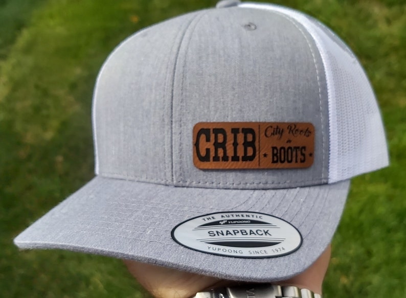 Custom Leather Patch Hats Logo Hats Laser Engraved Leather Etsy