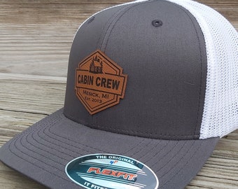 leather patch hats custom flex hats
