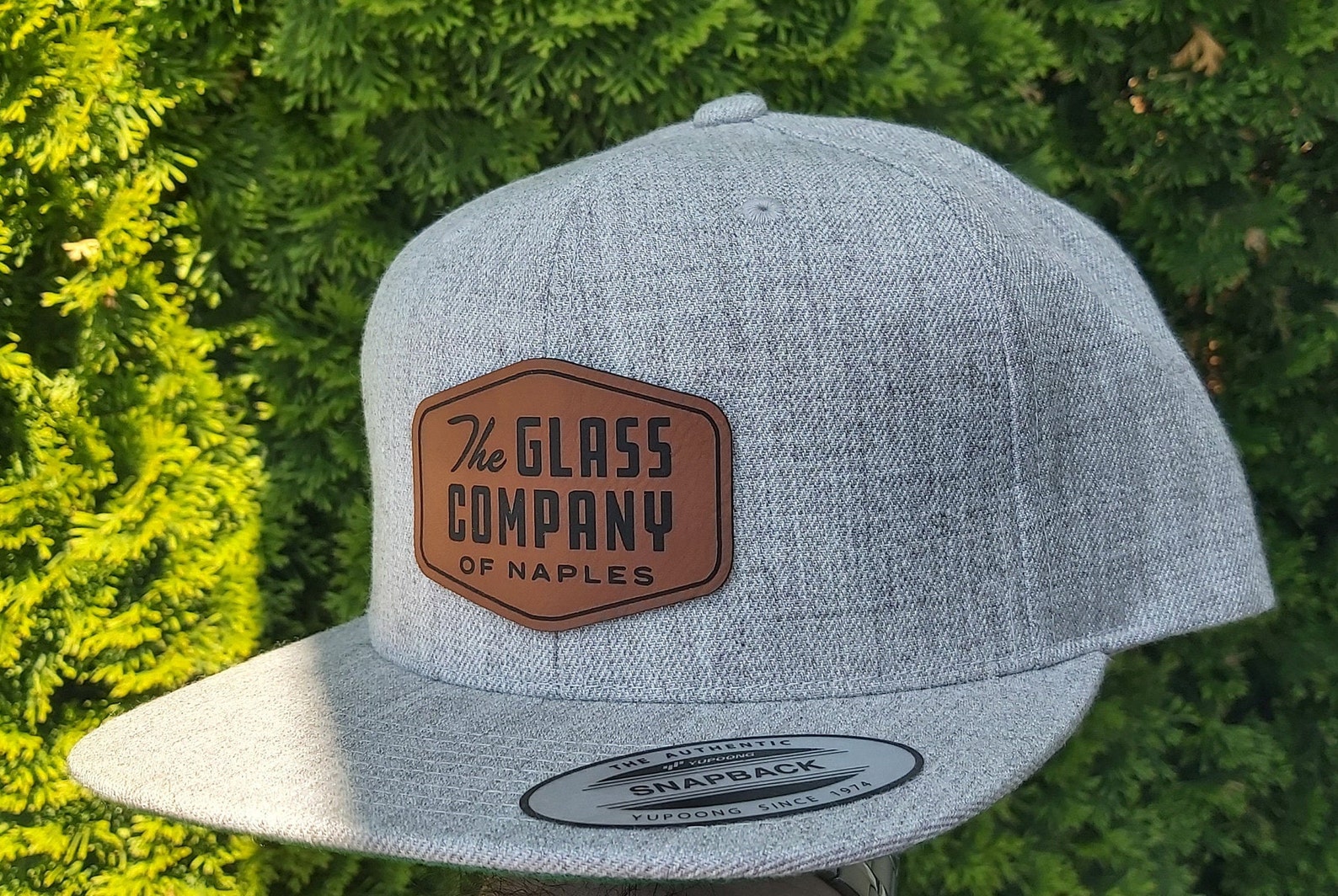 Flat Brim Leatherette Patch Hats Logo Hats Laser Engraved Etsy