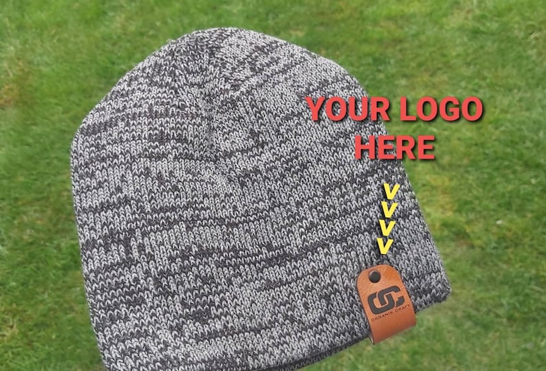 Custom Leather Patch Beanies Beanie Logo Beanie Laser Etsy