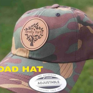 Dad hat Custom Logo Leather Patch Hat | Leatherette | Trucker | Baseball Cap | Baseball Hat | Gift | dad hats dadhat