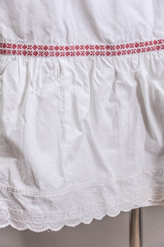 The Maria Antique White Cotton Petticoat, Embroid… - image 3
