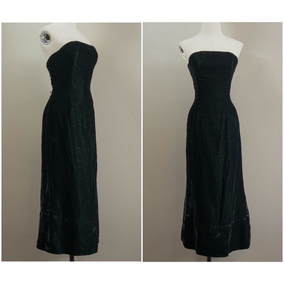 Strapless Black Velvet Dress - Shop on Pinterest