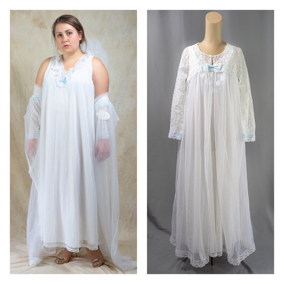Vintage 60s Miss Elaine Peignoir set new with tags