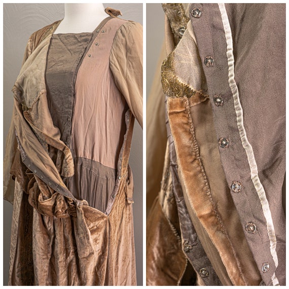 Incredible Rare 1910s/1920s Silk Velvet Designer … - image 7