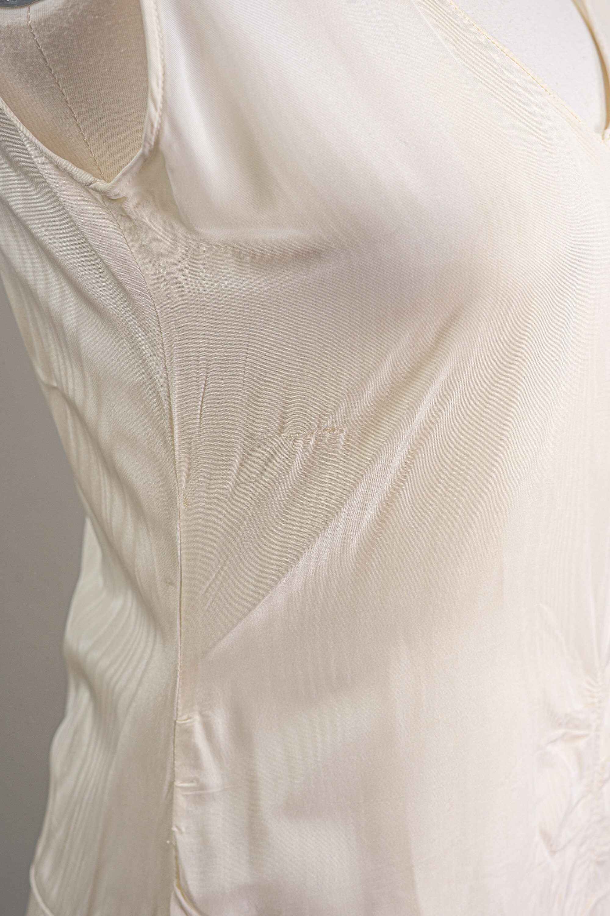 Gorgeous 20s Flapper Robe De Style Dress in White Silk Moire | Etsy