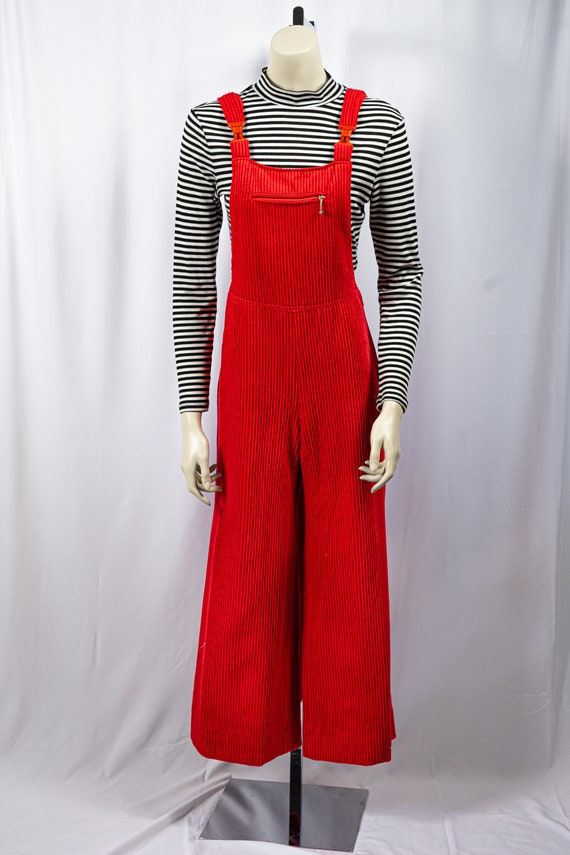 Vintage Fusalp, French designer, 70s red Corduroy… - image 2