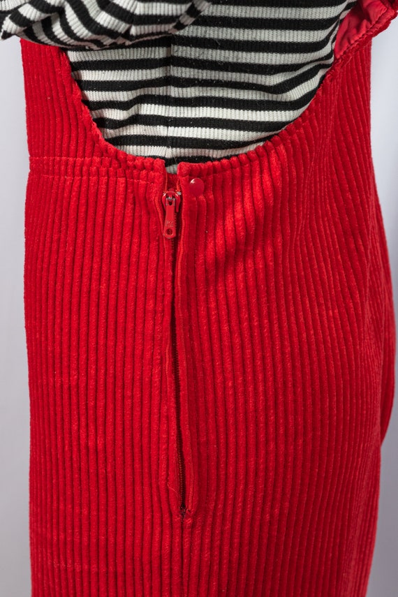 Vintage Fusalp, French designer, 70s red Corduroy… - image 8