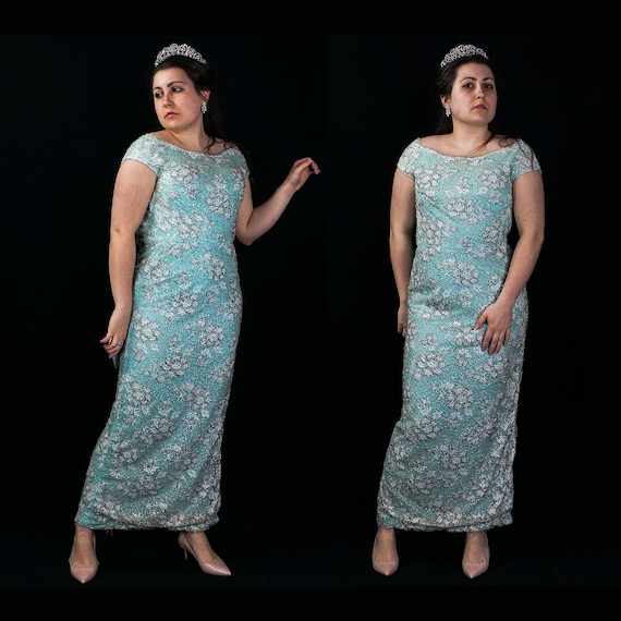 Stunning Vintage 50's beaded, iridescent sequined,