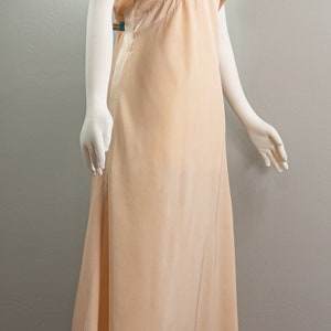 Dusty Rose 40s Barbizon Nightgown, Puffed Cape Sleeves, Slip Dress, Large Size. image 4