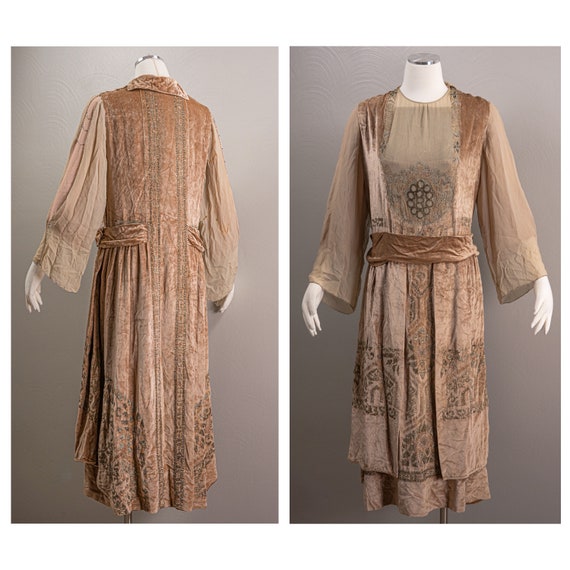 Incredible Rare 1910s/1920s Silk Velvet Designer … - image 1