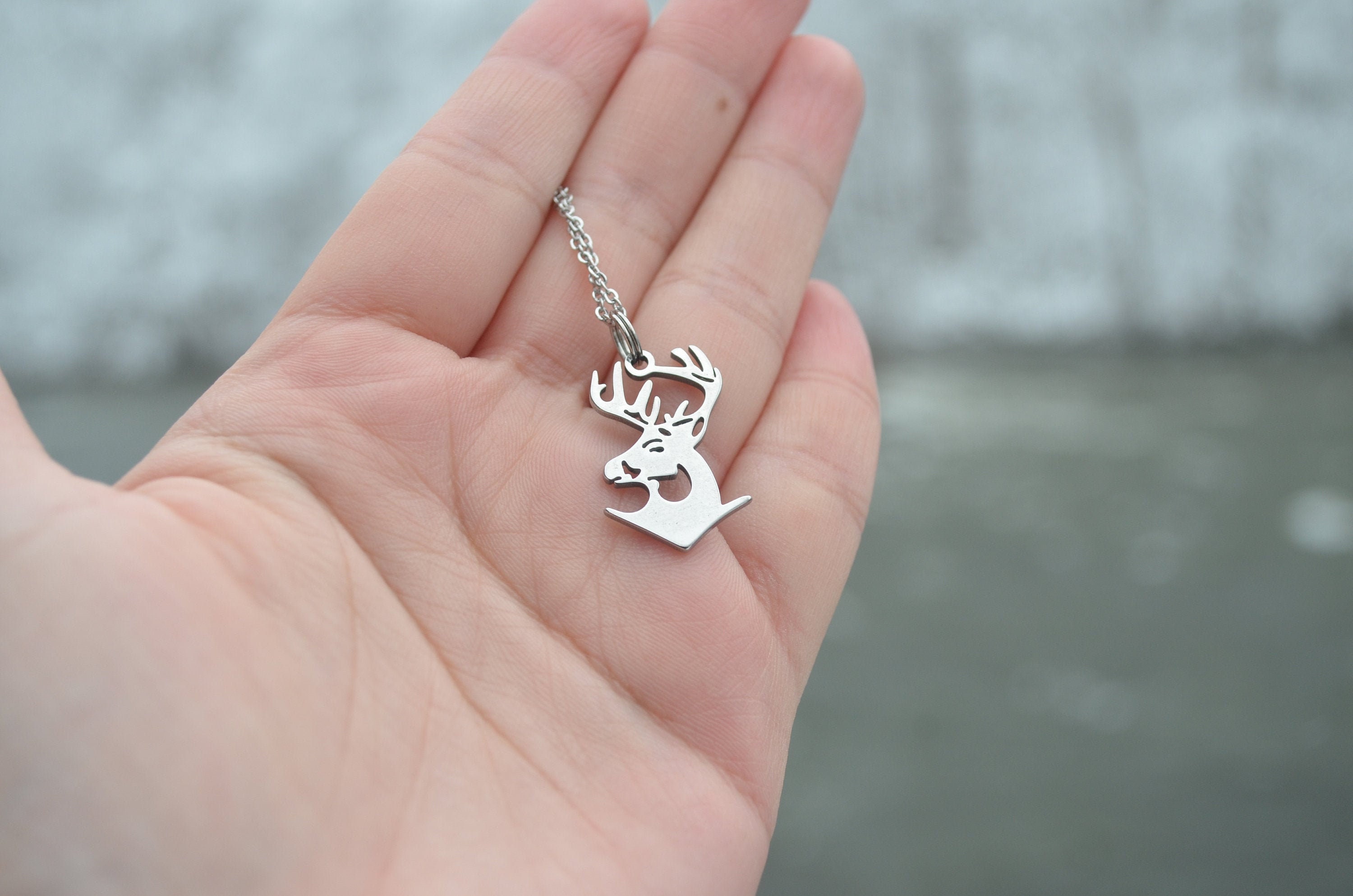 Hunting, Faith & Fishing Pendant Necklace , Sterling Silver