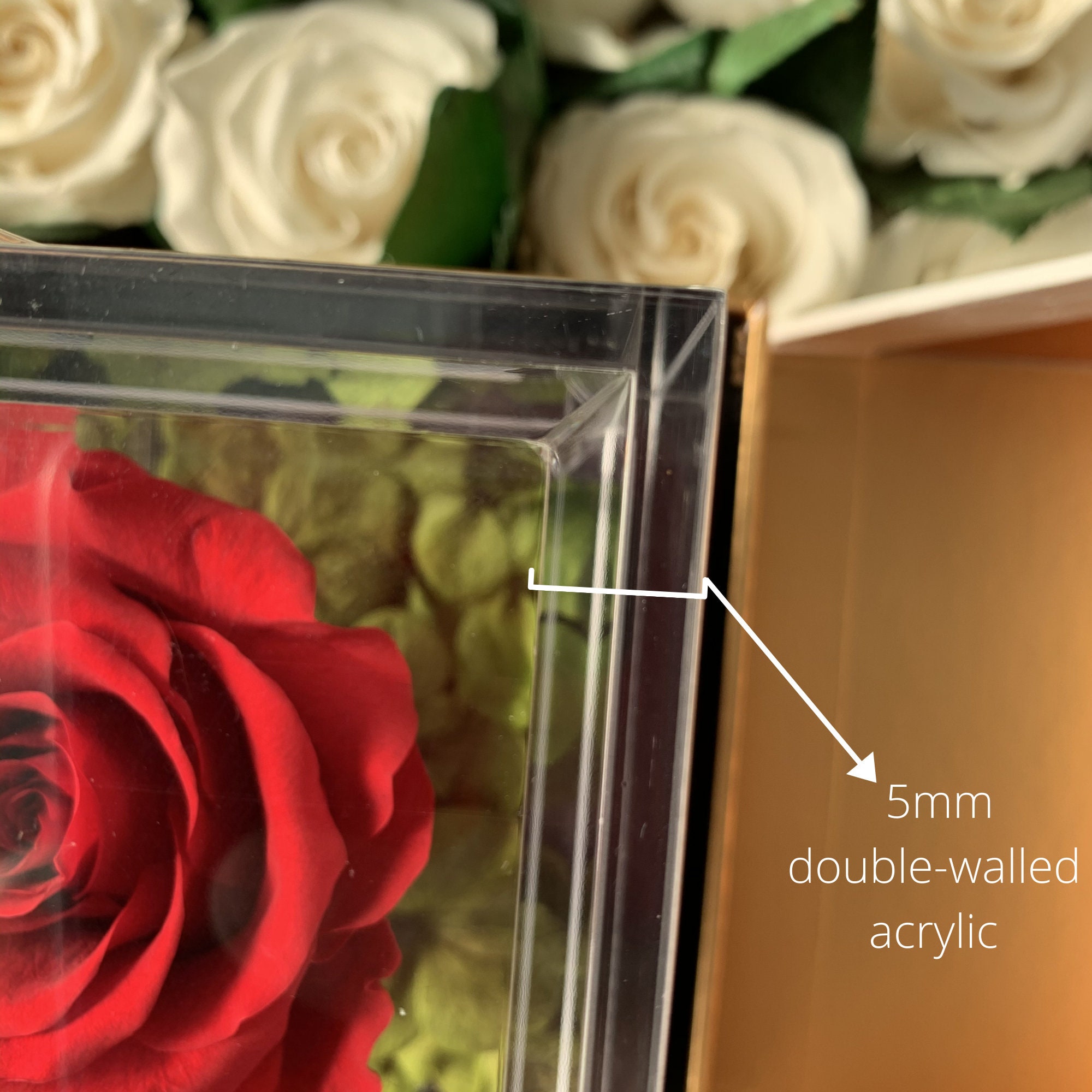 Personalized Rose Gift Box Longlasting Rose For Christmas Etsy