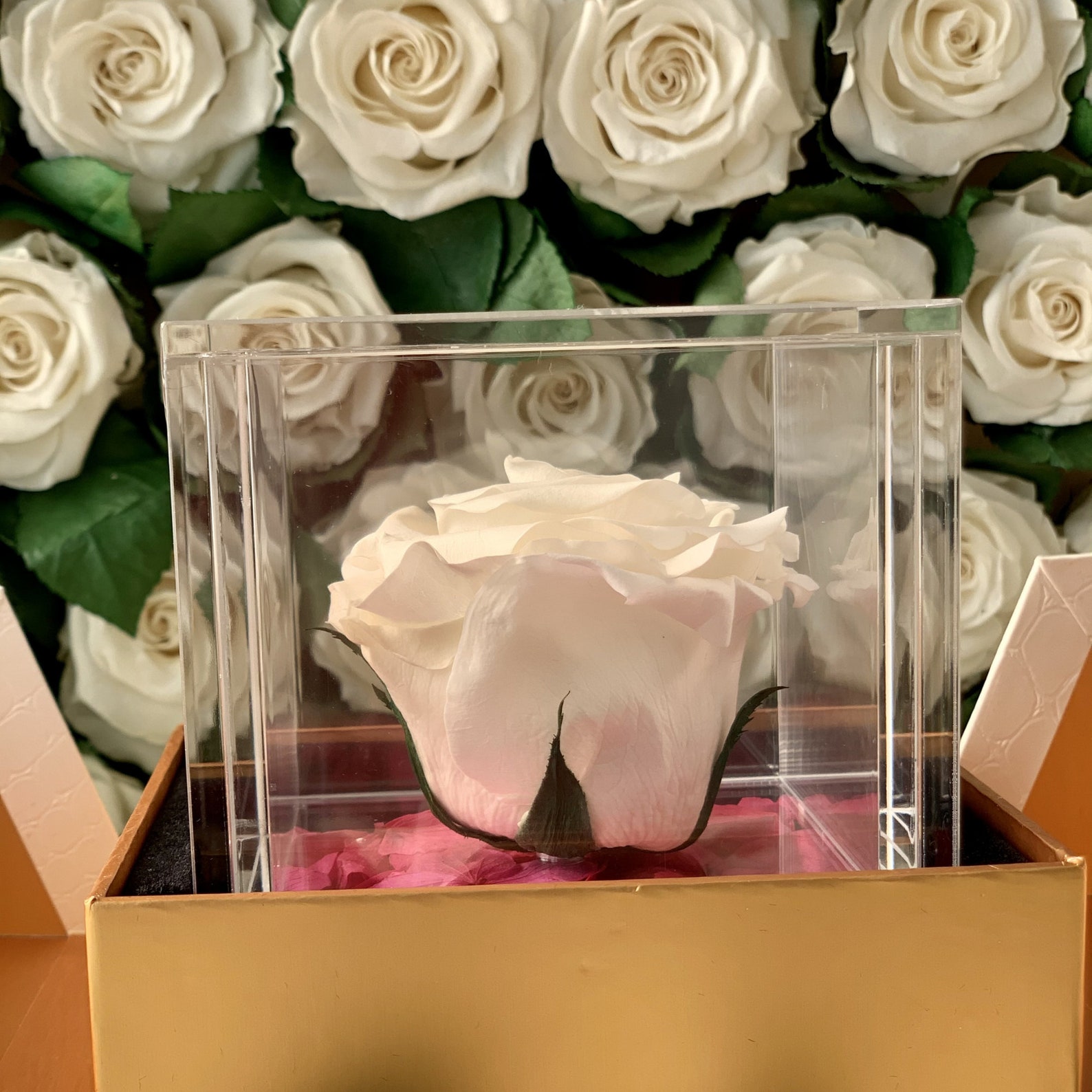 Personalized Rose Gift Box Longlasting Rose For Christmas Etsy