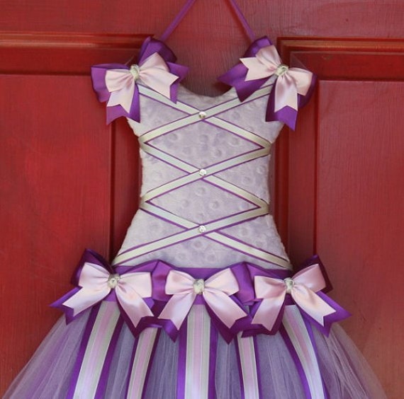 Tutu dress top hair bow holder
