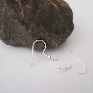 10x ear hooks made of stainless steel 925 sterling silver plated