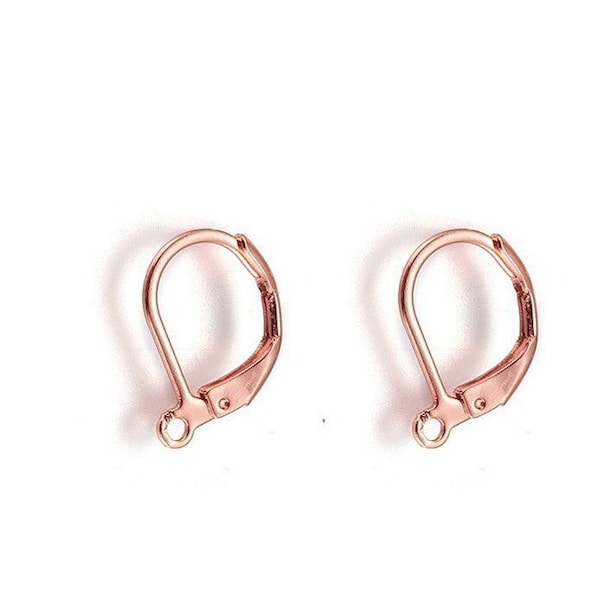 6x Brisuren aus Edelstahl Rosegold mit Schleife 16 mm x 10 mm